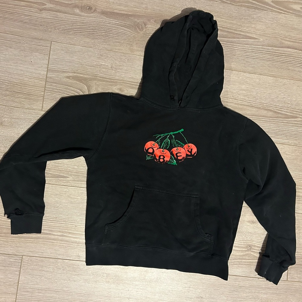 black obey hoodie